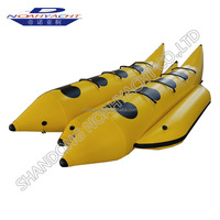 Bateau banane gonflable en PVC pour le ski nautique, la plage, le lac, la rivière - Stable et pliable, idéal pour les parcs aquatiques
