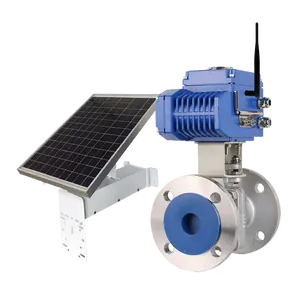 Válvula de bola de control HTTP de energía solar GSM/LoRa Web para agricultura automatización irrigación proporcional aplicador de fertilizante