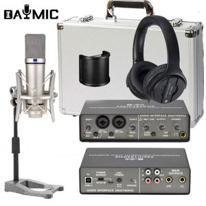 Kit d'enregistrement en studio professionnel 2 canaux avec interface multifonction, micro-casque et haut-parleur pour pare-brise - Product Image 1