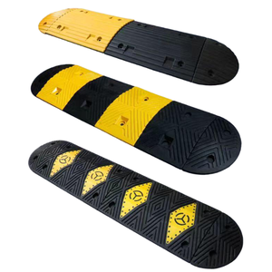 Dissuasori di velocità a forma di diamante in gomma e plastica per la sicurezza stradale, barriere di controllo del traffico per parcheggi - Product Image 3