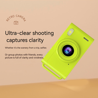 Mini Cámara Digital Retro HD 1080P con 180° de Ángulo de Visión °   Mini Cámara de Video Portátil con Pantalla Abatible SQ11 para Exteriores