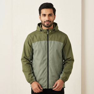 High Quality Reversible Windbreaker <b>Jacket</b> <b>Men</b> Lightweight Breathable Canvas Hooded Plus Size <b>Summer</b> Waterproof Zipper - Product Image 1