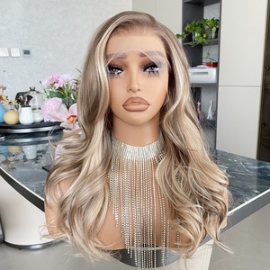 CARKIRA Perruques Lace Front 13x4 20 pouces Ondulées Résistantes à la Chaleur Sans Colle Dentelle Française Transparente Ligne de Cheveux Scandinave Densité 120% - Product Image 3