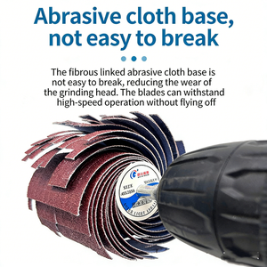 Rueda abrasiva <span class=keywords><strong>de</strong></span> óxido <span class=keywords><strong>de</strong></span> aluminio para lijado y pulido, tipo tela <span class=keywords><strong>de</strong></span> <span class=keywords><strong>esmeril</strong></span> y con solapas - Product Image 6