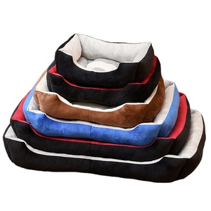 Lujo 60*45*15cm mascota perro sofá cama rectángulo lavable invierno cama suave para todas las estaciones patrón sólido cómodo sofá calmante - Product Image 1
