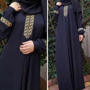 Nouvelle Abaya musulmane sexy de style européen et américain, série unie, tissée, ample, longue, pour femmes, grandes tailles - Product Image 6