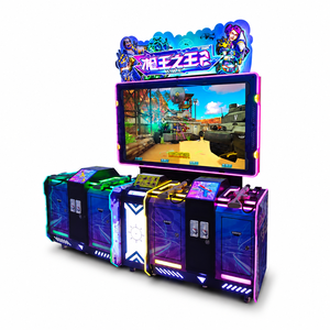Simulateur de tir interactif commercial 4 joueurs avec grand écran vidéo, jeu d'arcade à monnayeur en métal, version anglaise - Product Image 2