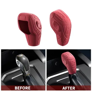 Funda de Silicona Suave para Palanca de Cambios de <span class=keywords><strong>Ford</strong></span> Focus, Funda Antideslizante para Fiesta Mondeo <span class=keywords><strong>EcoSport</strong></span>, Protección Interior del Automóvil - Product Image 2