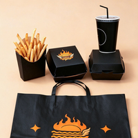 Boîtes à emporter en papier jetables écologiques personnalisées pour les frites, les ailes de poulet, les hamburgers et les en-cas