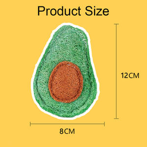 Jouet pour chat en forme de gourde éponge, pour le nettoyage et le nettoyage des dents, outil de divertissement et de soulagement, fournitures pour animaux de compagnie, en loofah, menthe pour chat, forme d'avocat - Product Image 5