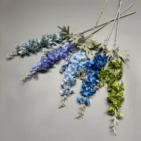Décoration de mariage, aménagement paysager, arrangement floral, delphinium artificiel floqué, petit spur artificiel, fleur artificielle
