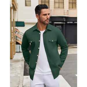 <span class=keywords><strong>Giacca</strong></span> <span class=keywords><strong>camicia</strong></span> Casual da uomo-manica lunga <span class=keywords><strong>verde</strong></span> con tasche Multiple - Product Image 3