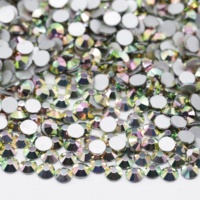 SS6 8 10 12 16 20 30 Kristal Flat Back Non Hotfix Berlapis Warna AB untuk Dekorasi DIY