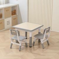Ensemble Table et Chaise pour Enfants en Plastique, Réglable en Hauteur, Écologique, pour Chambre et Salon - Vente en Gros