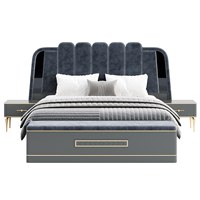 Ensemble de meubles de chambre à coucher de luxe moderne, lit rembourré, armoire, coiffeuse, miroirs, commode, Liberty WOODEX, mobilier complet pour la maison