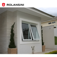 Fenêtre à double battant coulissante verticale en aluminium de sécurité, couleur personnalisée Rolansini, pour appartement