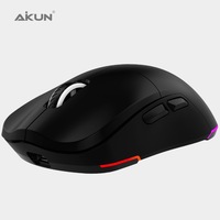 Mouse Gamer Profesional con Cable AIKUN GX43 de 12800 DPI con Dos Cubiertas Superiores, Retroiluminación RGB Programable, Teclas Macro y Cable de 1.8 m