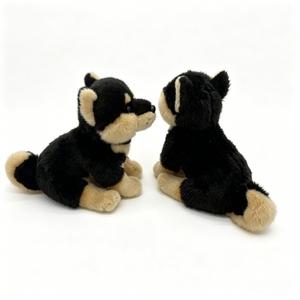 Peluche réaliste de Shiba Inu noir, jouet en peluche de chiot Shiba japonais ultra-réaliste, vente en gros de peluches de chiens personnalisées OEM ODM - Product Image 2
