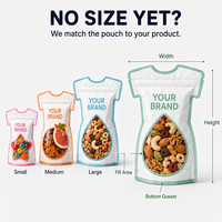Logotipo de pedido SpoutUV Holographic Mylarbag Zip Reutilizable Biodegradable Breakfast Cereal Candy Packaging Bolsa de plástico con ventanas