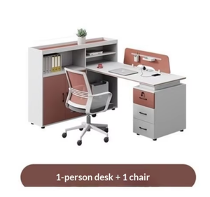 Muebles de Oficina Comerciales para Edificios de Oficinas, Estación de Trabajo con Separador de Escritorio para Personal Multipersonal de Diseño Moderno - Product Image 1