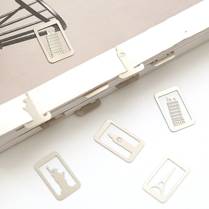 MiniBookmark personalizado, clip de papel plateado creativo, diseño de Metal con técnica de fundición única hueca exquisita y fresca - Product Image 5