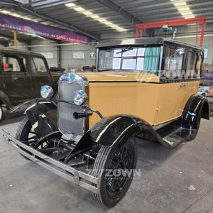 Voiture électrique classique vintage européenne, véhicule de tourisme écologique rétro pour service VIP d'hôtel - Product Image 6