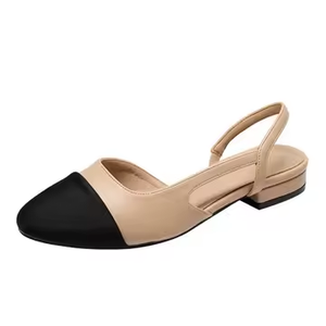 <span class=keywords><strong>Sandali</strong></span> con tacco basso <span class=keywords><strong>a</strong></span> <span class=keywords><strong>punta</strong></span> stile francese, infradito plus-size europei e americani da donna, taglie dalla 32 alla 44, africani - Product Image 3