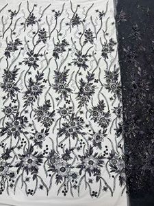 Embroidered <strong>Sequin</strong> Lace Fabric 100% Polyester Eco-Friendly Breathable Medium Weight Skin-friendly Soft for Wedding Dresses - Product Image 2