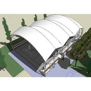 Estructura de Acero con Membrana Tensada y Recubrimiento PVDF para Techos de Grandes Estadios, Diseño Arquitectónico Moderno - Product Image 4