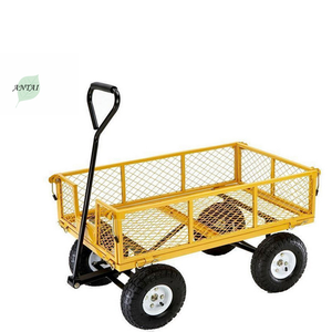 Chariot de jardin pliable à quatre roues en acier inoxydable QIDI OEM avec plateforme, fourni par l'usine - Product Image 1