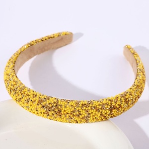 Accessoires de bandeau de cheveux personnalisé en gros filles de la mode rembourré <span class=keywords><strong>strass</strong></span> éponge bandeaux baroques pour les femmes - Product Image 4