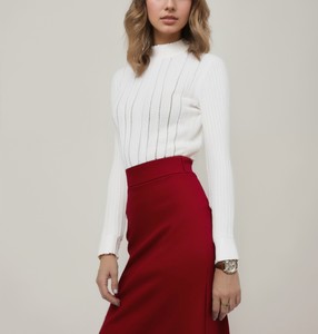 Suéter de <span class=keywords><strong>lana</strong></span> de Invierno para <span class=keywords><strong>mujer</strong></span> personalizado más popular, Tops de punto finos bordados de <span class=keywords><strong>cuello</strong></span> <span class=keywords><strong>alto</strong></span> informales - Product Image 1