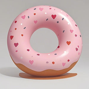 Custom Modern Durable Eco-Friendly Waterproof Pink Donut Shaped Chair Set for School Park Outdoor Commercial Spaces-Instagram - Product Image 3