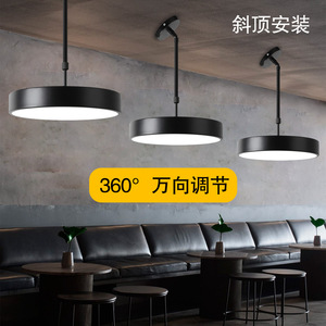ثريا دائرية بإضاءة LED، بسيطة وعصرية، إضاءة لغرفة النوم وغرفة البث المباشر، مناسبة للأسقف المائلة والدوبلكس وصالونات الشعر والأظافر - Product Image 3