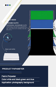 Toile de fond non tissée pour studio photo, écran vert <span class=keywords><strong>et</strong></span> bleu double face, chroma key - Product Image 6