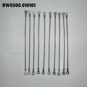 לסו ruiwor 2.0 מ "מ עבה 304 חבל תיל נירוסטה עם 5mm עפעפיים שני הצדדים חוט הרכבה