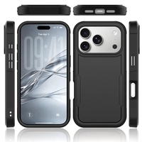 Étui de téléphone magnétique antichoc deux-en-un avec contraste de couleurs pour les séries 16, 17 Pro Max, 18 – Coque de protection