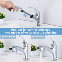 Robinet extractible moderne en cuivre avec capteur tactile et noyau en céramique, finition polie, monotrou, à poser sur comptoir, pour cuisine, salle de bain, salon 1