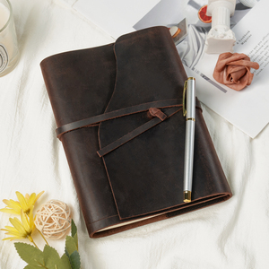 Carnet de notes personnalisé 2026 A5 en cuir fait main, rechargeable, style vintage, journal de voyage, <span class=keywords><strong>bloc</strong></span>-notes quotidien, agenda personnalisé - Product Image 4