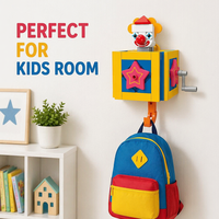 Bloques de Construcción Creativos de Payaso Sorpresa, Estilo MOC, Colgador de Pared, Juguete de Construcción STEM DIY para Niños, Decoración de Cuarto Infantil, Regalo
