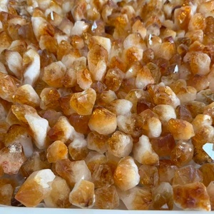 Pointe de pierre de <span class=keywords><strong>citrine</strong></span> naturelle brute, baguette de cristal de quartz <span class=keywords><strong>jaune</strong></span> brut pour la fabrication de bijoux DIY avec fil, fournitures en gros - Product Image 4