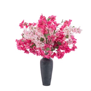 Fleur artificielle de bougainvillier en cocon creux, rose, blanc, rouge, pour décoration de mariage, bouquet artisanal en tissu tissé à la main - Product Image 5