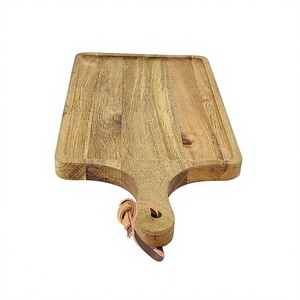 Bandeja de madera para servir pizza, tabla de cortar carne gruesa personalizada para uso de carnicero, perfecta para camping y picnics, fácil de transportar. - Product Image 1