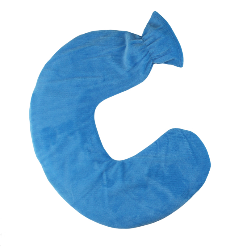 wholesale u shape long hot water bottle hot water bag cheap high quality rubber hand warmers with fleece cover