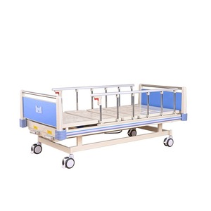 Cama de Hospital A13 Enjoying Happiness, Color Azul Rey, Estructura de Acero, Mecánica, con Control Remoto para Cuidado del Paciente - Product Image 5