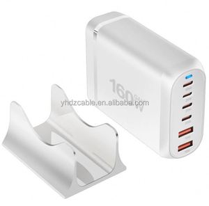 ที่ชาร์จ GaN 160W แบบเร็วพิเศษ พอร์ต Type C สี่พอร์ต PD 20W ที่ชาร์จแบบตั้งโต๊ะพกพาสำหรับ Macbook โทรศัพท์มือถือ และอื่นๆ รองรับ PD3.1 65W - Product Image 6