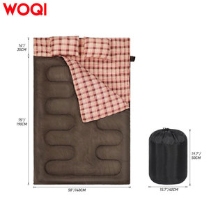 <span class=keywords><strong>Sac</strong></span> <span class=keywords><strong>de</strong></span> <span class=keywords><strong>couchage</strong></span> double WOQI pour adultes, sacs <span class=keywords><strong>de</strong></span> <span class=keywords><strong>couchage</strong></span> en flanelle pour 2 personnes, taille <span class=keywords><strong>Queen</strong></span>, pour le camping par temps froid - Product Image 2