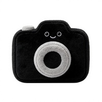 Peluche personnalisée OEM en forme d'appareil photo de dessin animé, mascotte mignonne en forme d'appareil photo, poupée en peluche avec logo personnalisé, décoration festive, cadeau en peluche doux