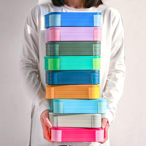 Boîte à lunch micro-ondable pour étudiants et employés de bureau avec compartiments hermétiques pour conserver la fraîcheur, boîte à fruits avec couvercle en plastique - Product Image 1