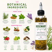 Grosir kustom 100% minyak Rosemary Mint organik murni kulit kepala Mint penguat rambut esensial Fenugreek untuk pertumbuhan rambut